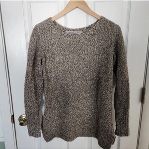 Athleta Mill Valley Grey Knit Pull Over Sweater Extra Fine Merino Wool Size XXS